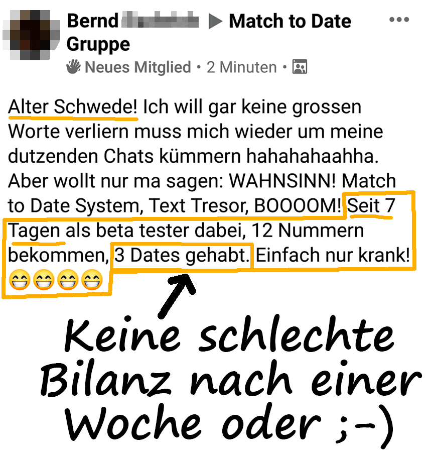 Erfahrungsbericht von Bernd zur TinderAcademy Match to Date
