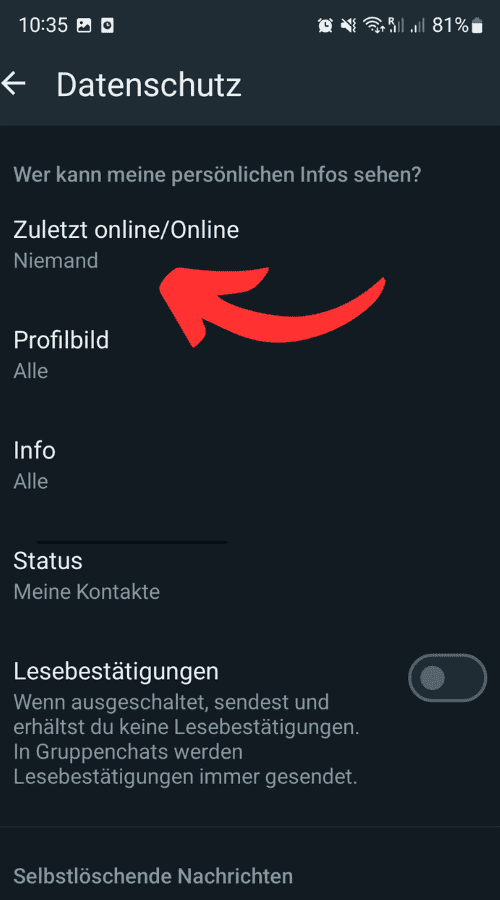 So stellst du den zuletzt Online Status aus, um besser mit Frauen auf WhatsApp flirten zu können