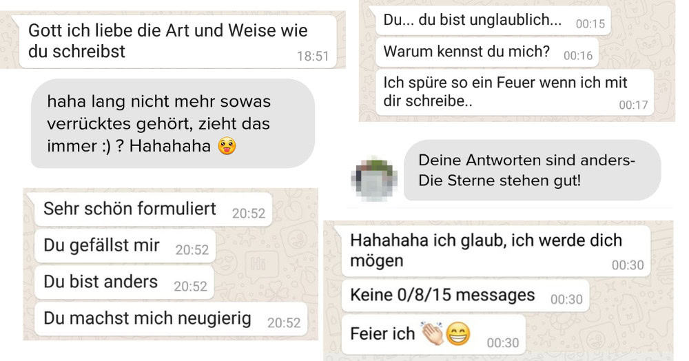 Solche Nachrichten kann man von Frauen bekommen, wenn man beim Dating auf WhatsApp die richtigen Nachrichten schickt