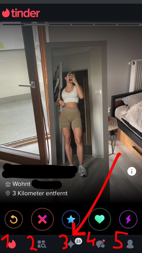 So funktioniert die Tinder Bedienung und Navigation um die Likes und Top Picks zu sehen