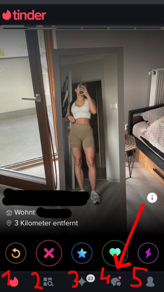 So funktioniert die Tinder Bedienung und Navigation mit dem Chat Bereich