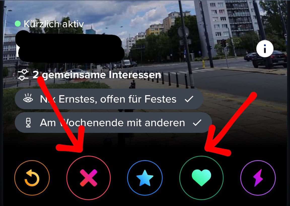 So bedienst du Tinder mit x oder Herz