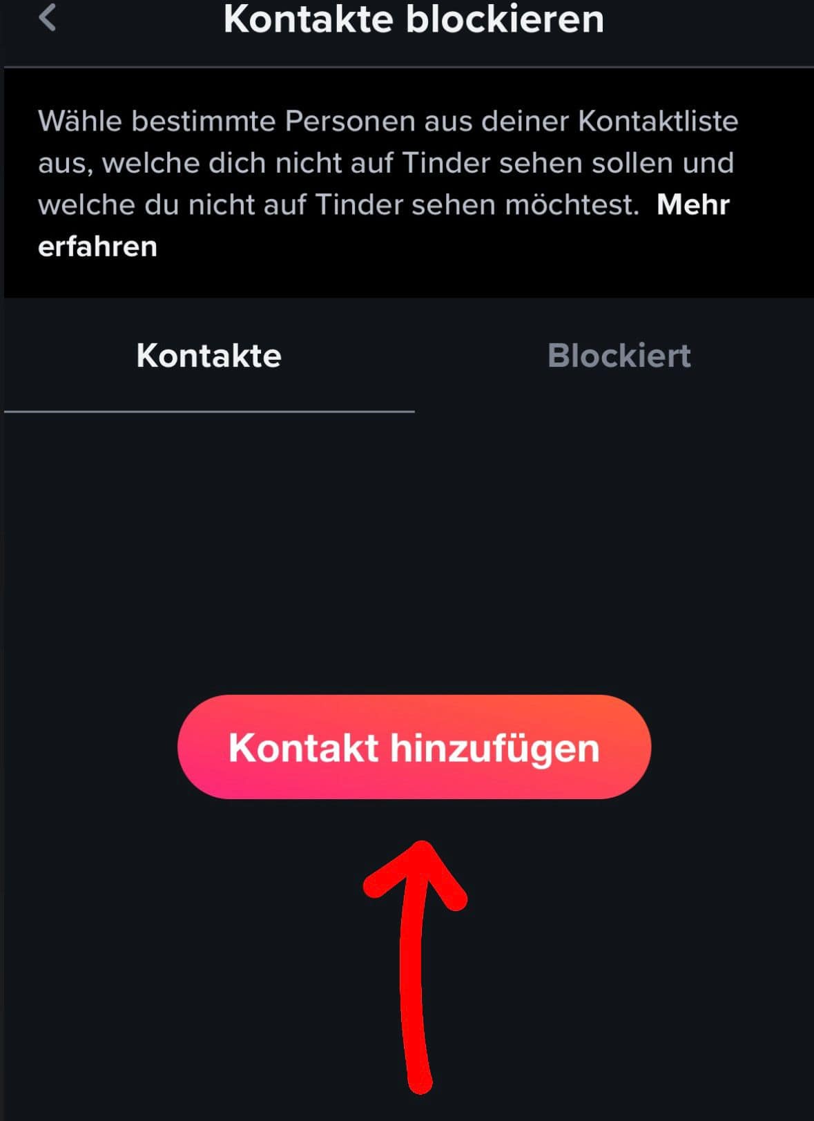 So blockierst du jemanden auf Tinder ohne Match