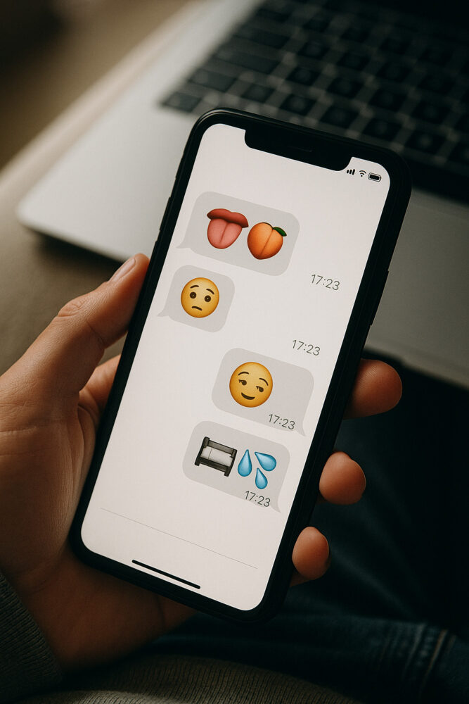 So sehen Sex Emojis im Chat aus