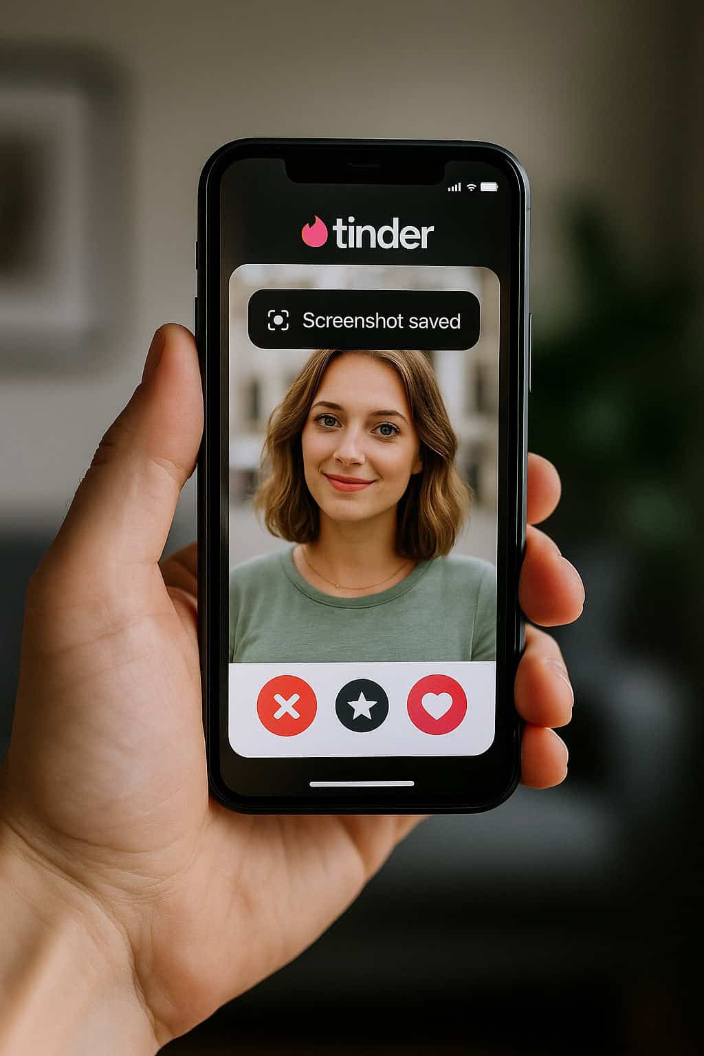 So sieht es aus, wenn du einen Tinder Screenshot machst