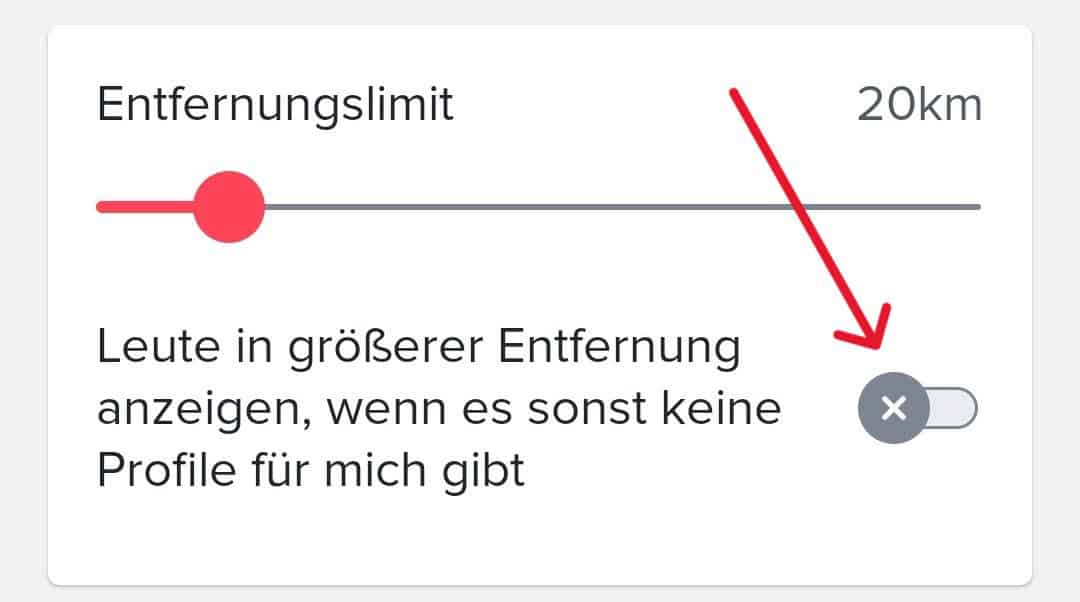 So kannst du die Tinder Discovery-Einstellung des Entfernungslimits erweitern